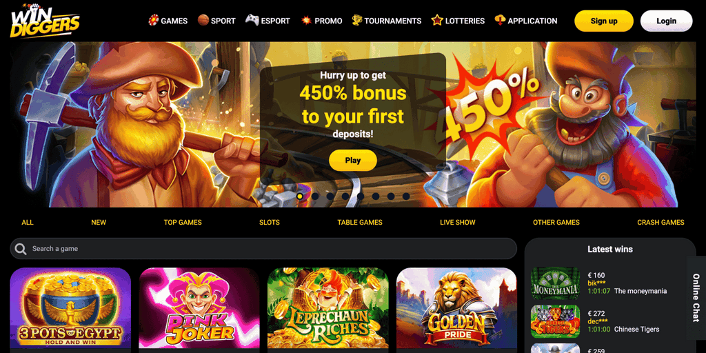 Win Diggers Casino Payment Techniques